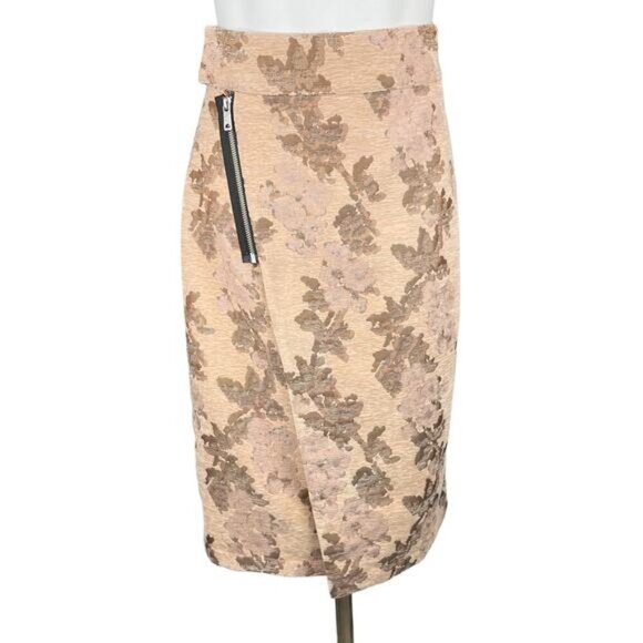 NWT MAISON SCOTCH Scotch & Soda Tapestry Pencil Wrap Skirt Sz Small - Picture 1 of 4